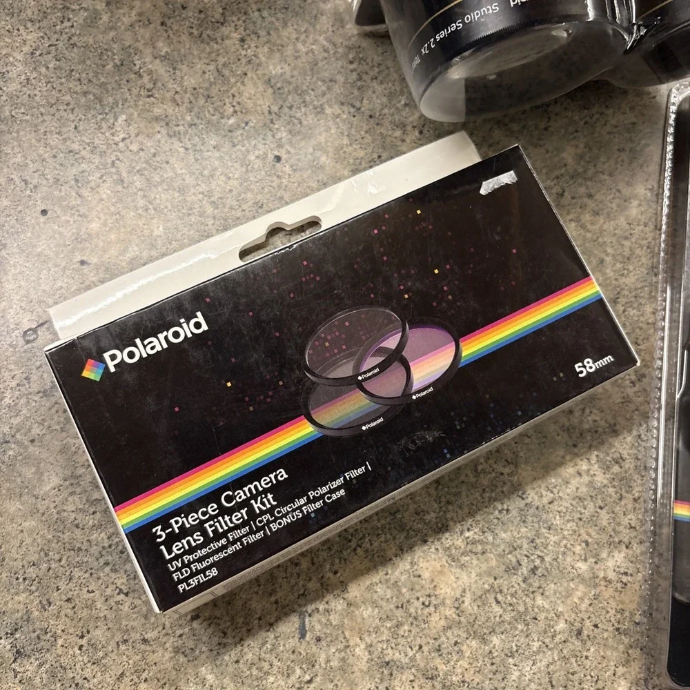 Polaroid Studio Series 58mm 2.2x Telephoto Lens Kit and Extras LOT of 4 NEW
